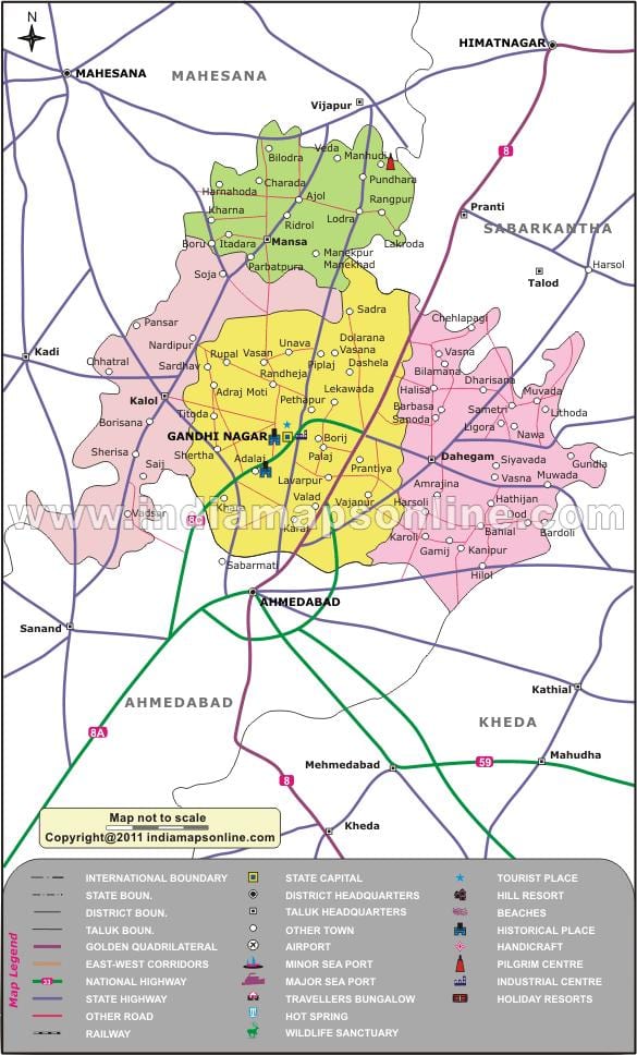 બેંગલોર ગાંધીનગર નકશો