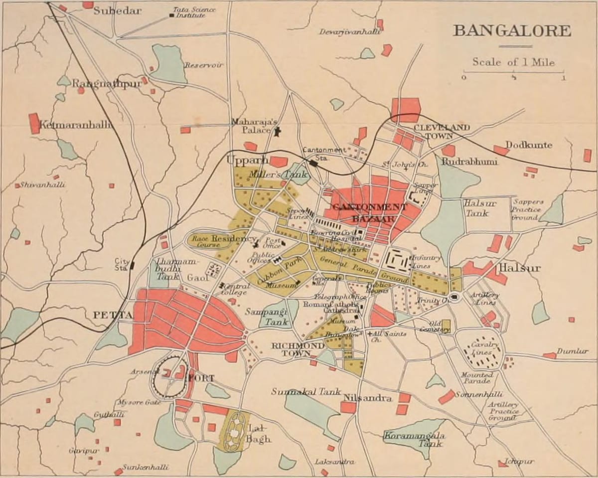 બેંગલોર જૂના નકશો