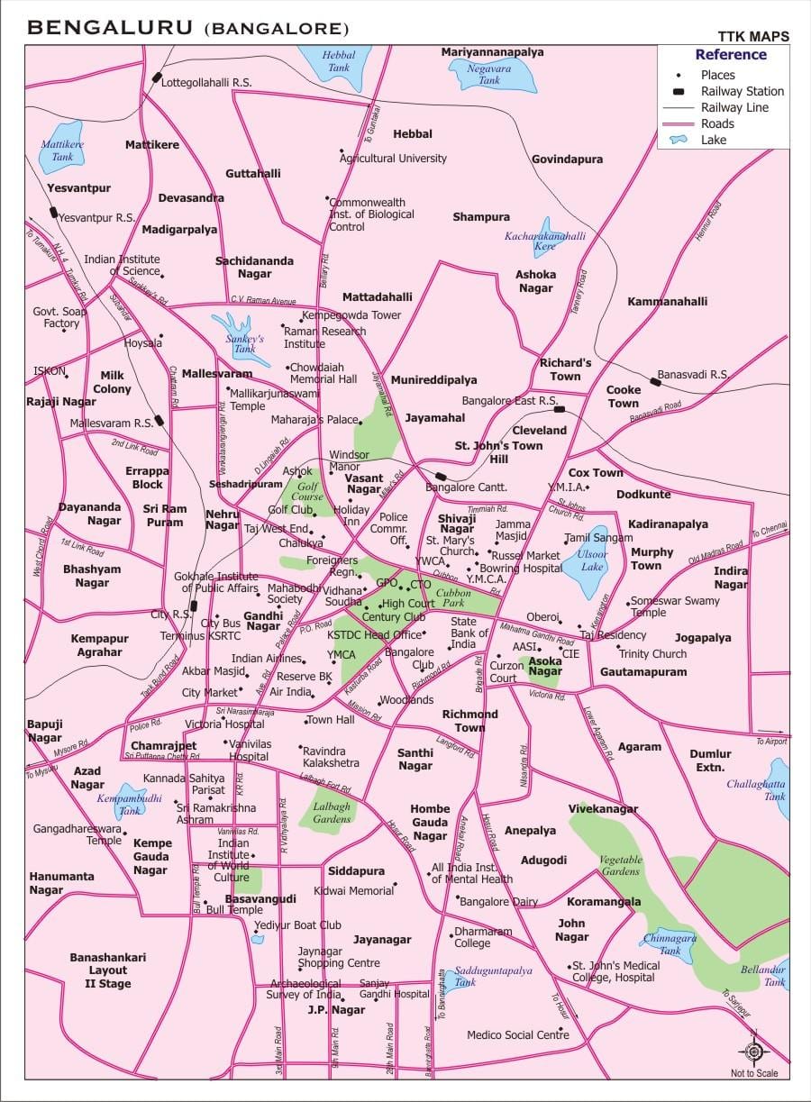 Banglore નકશો