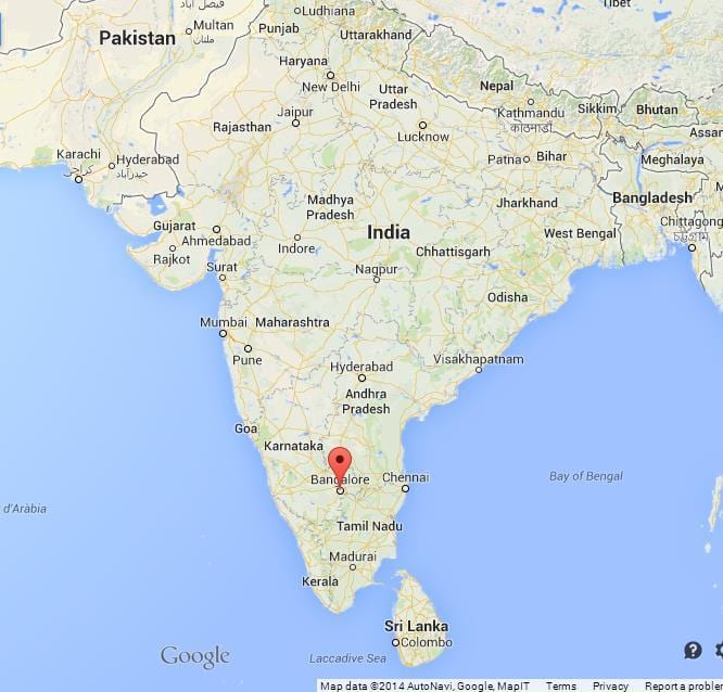 Banglore નકશો ભારત