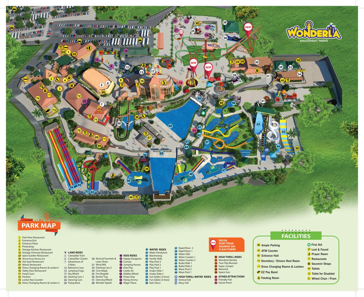 બેંગલોર Wonderla નકશો